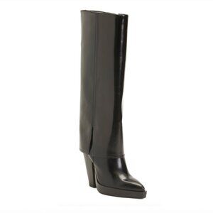 NEW Size 5 - VINCE CAMUTO Leather Nanfala Wide Calf Fold Over Tall Boots